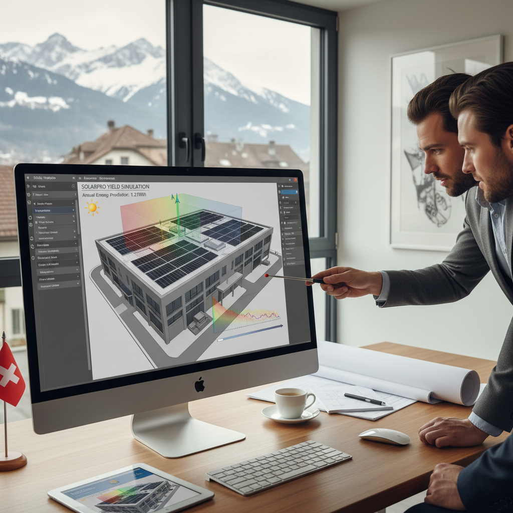 Solarpanels auf Einfamilienhaus in der Schweiz